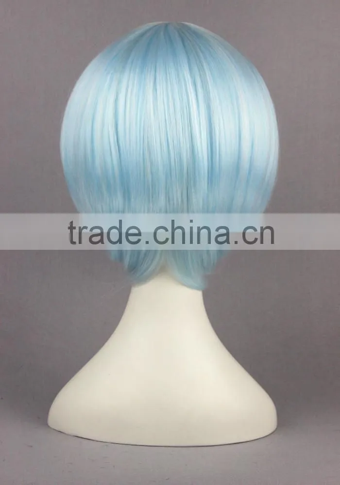 High Quality 35cm Short Straight EVA Ayanami Rei Ice Blue wig Synthetic Anime Wig Cosplay Costume Hair Wigs Party Wig