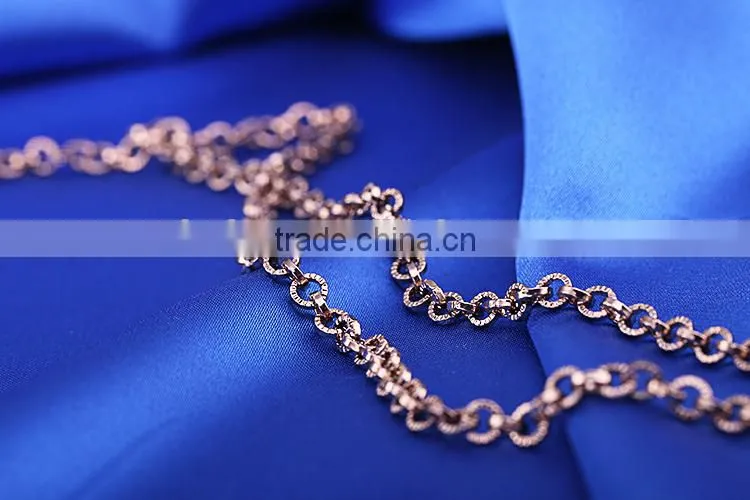 Ornate jewelry chain decorative chain /coffee gold plated necklace