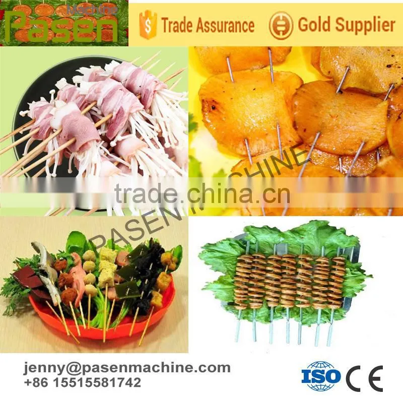 Newest technology electricity meat string making machine /meat wear string machine / meat skewer string machine