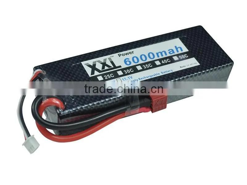 high rate 6000mah 7.4v 50c rc car battery pack for rc drift car