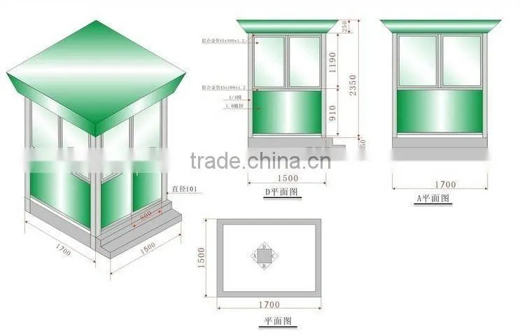 Sandwich pane Mobile sentry box