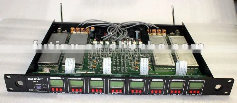 OK-8 UHF/PLL 8 Channel wirelesss microphone system