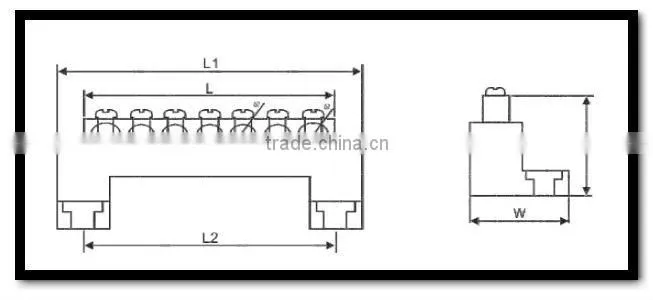 mounting terminal block 10p