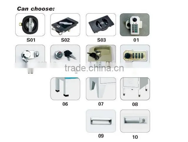 High quality gym storage steel wardrobe cabinet 6 door clothing locker