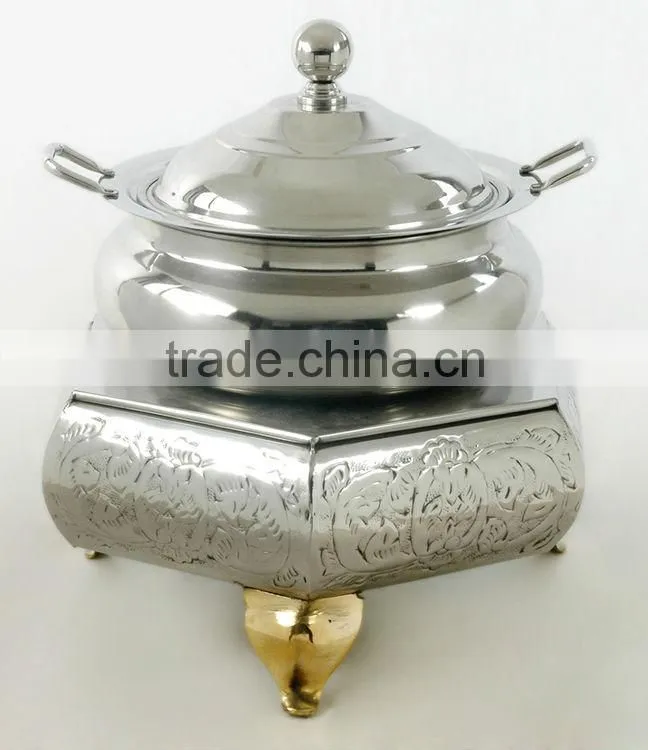 Steel Cheffing Dish, Wedding & Party utensils, food serving dish, hot keeping dish, Catering item, Hotel & Restaurant utensils