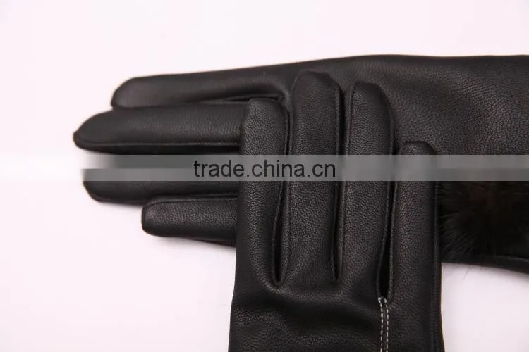 New Fashion Women Girls Winter Soft Leather Mitten Gloves Warm Driving Gloves ,Touch screen Gloves