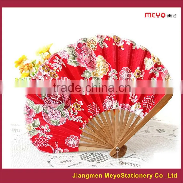 2015 Fabric hand held fan for business present Shell Shape