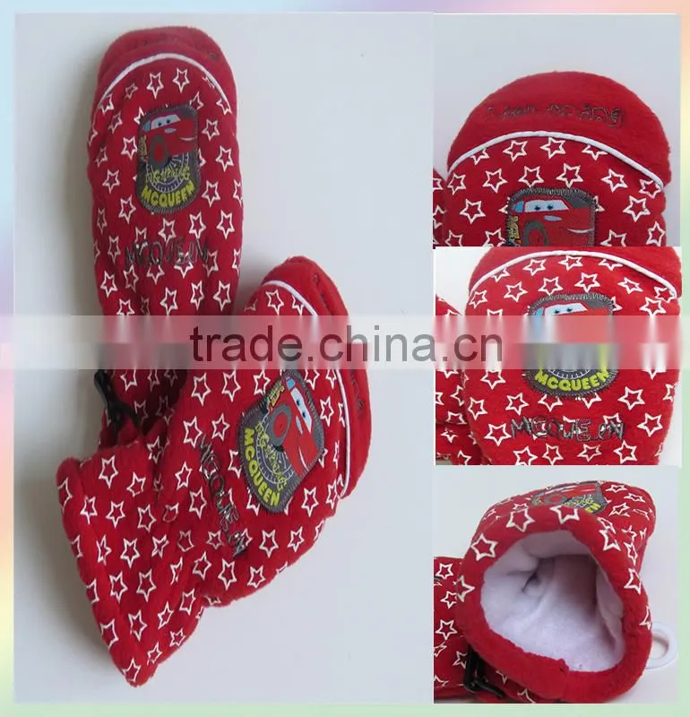 Winter Polarfleece Mitten Glove With Lining Made In China