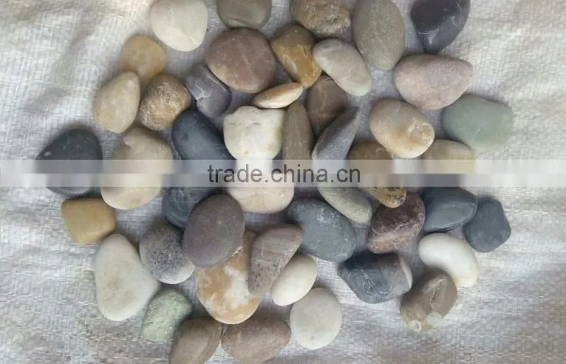 Yellow pebbles grade A river cobble
