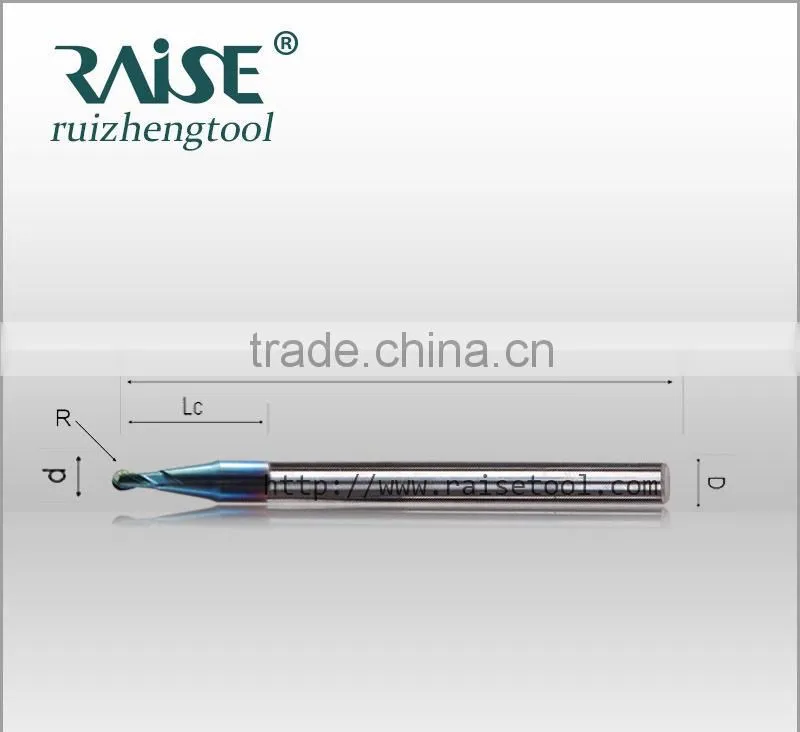 Solid Carbide Ball Nose End Milling Cutters , milling machine bits for metal processing