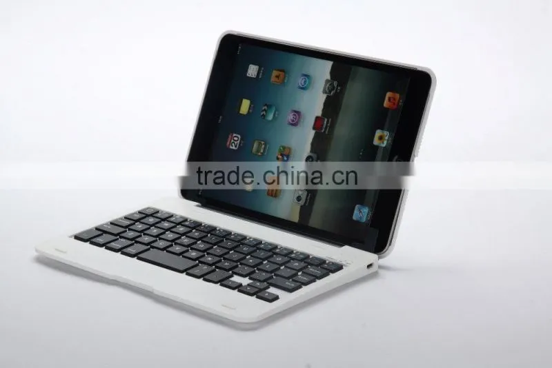 Hot selling Bluefinger keyboard case cover for iPad Mini with detacable cover,calmshell keyboard,