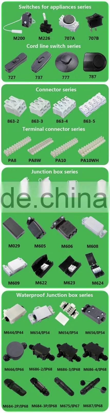 white double insulated electrical junction boxes for 3 way terminal block