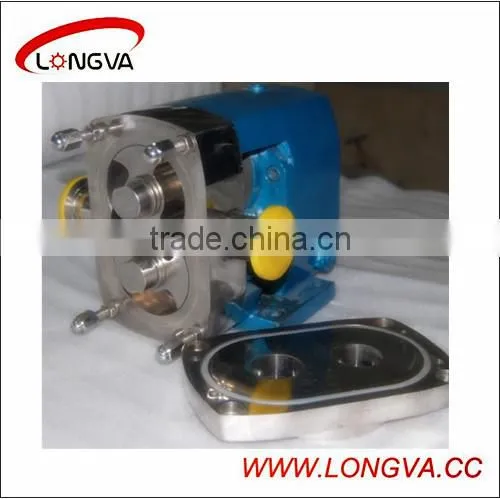 Sanitary stainless steel rotary lobe pump