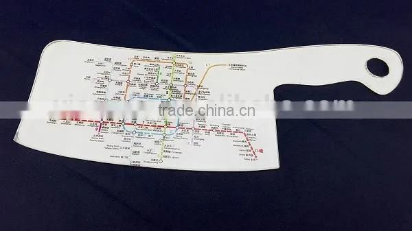 Customized knife shaped acrylic map