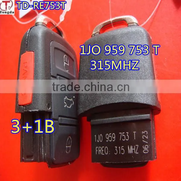 Tongda TD-RE753 DA,1JO 753DA V5 434mhz for VW 3 button remote control
