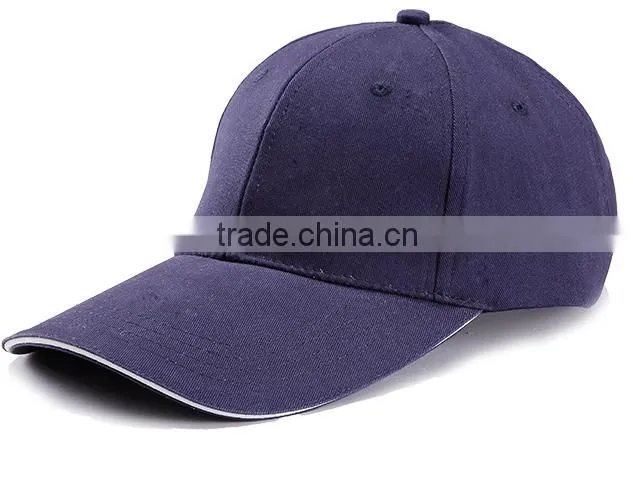 100% cotton white custom baseball hat