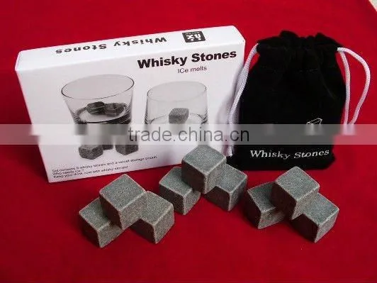 High Quality 9PCS/SET Whiskey Rock Stone Cube Whisky Whiskey Stone Ice Cube