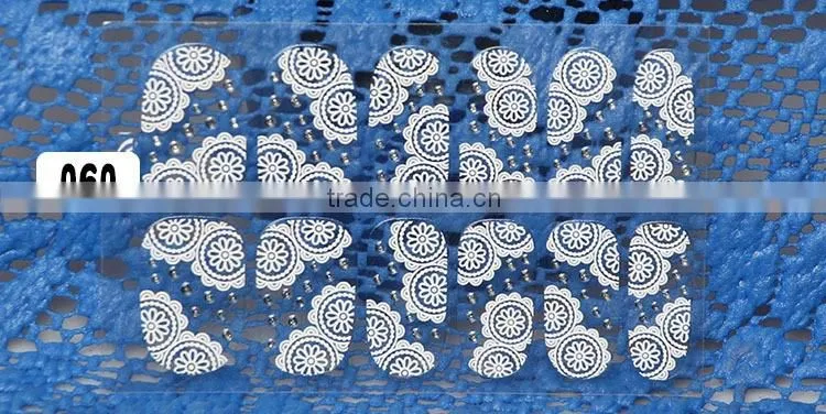 Lace nail art sticke popular holographic nail decal nail art sticker