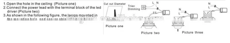 square shape modern led ceiling spot light 10W/12W/15W