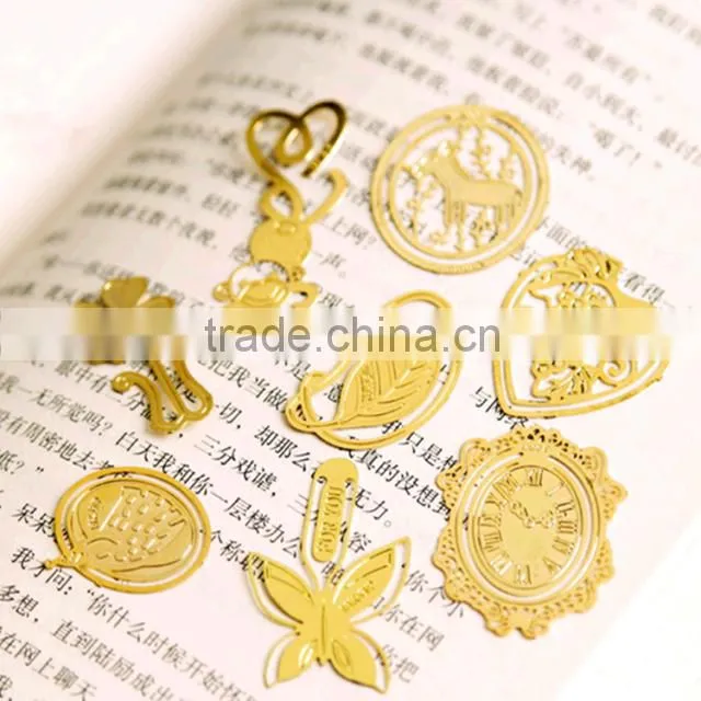 Unique plating ginkgo metal bookmark