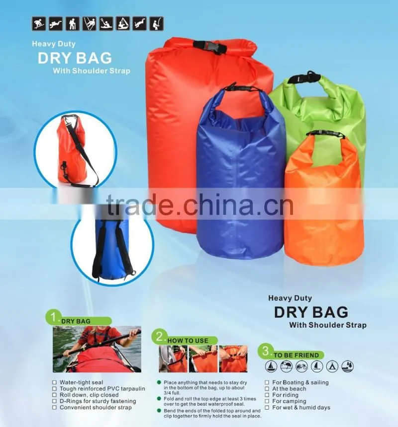 Camping boat kayak canoe travel PVC tarpaulin waterproof dry bag duffel