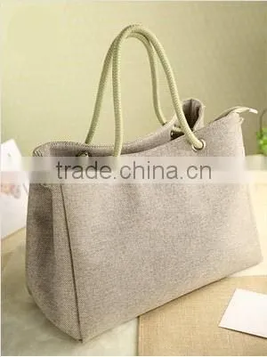 country style canvas handbags big durable shopping bags dual use