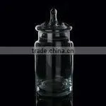 Amber spray color customized glassware candy gift jar cheap popular factory model