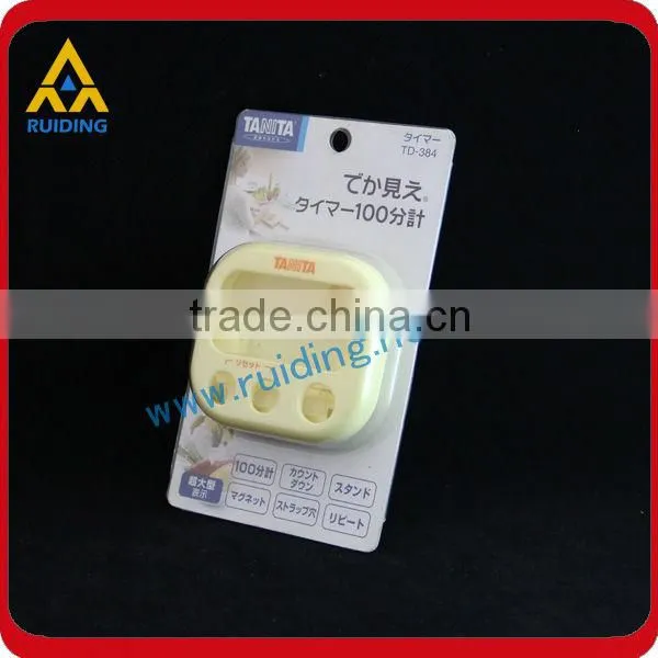 custom clear blister card packaging with hang hole