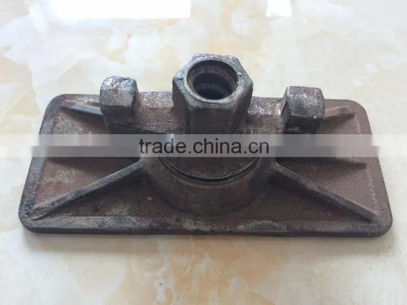 Formwork Casting Steel Plate With Nut 15 / 17mm