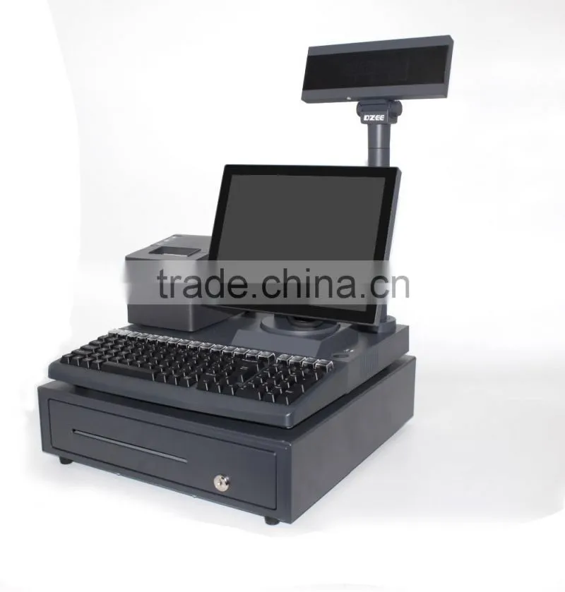 Bizsoft DZ-D280 12'inch All in one programmable pos terminal with printer and cash drawer
