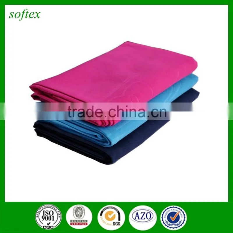 Ultra Soft suede microfiber towel sports logo with embossed private label