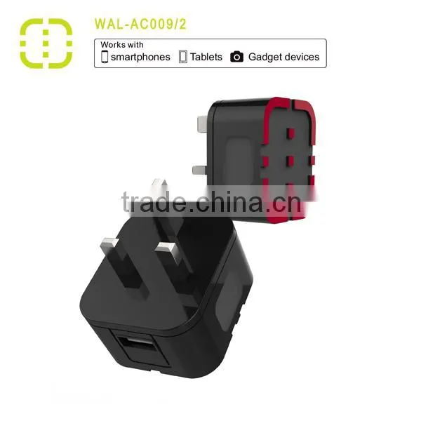 Walnut UK USB cellphone main charger with CE,FCC certification