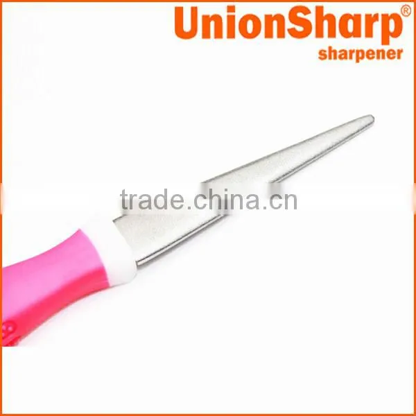 Kitchen manual diamond knife sharpening steel