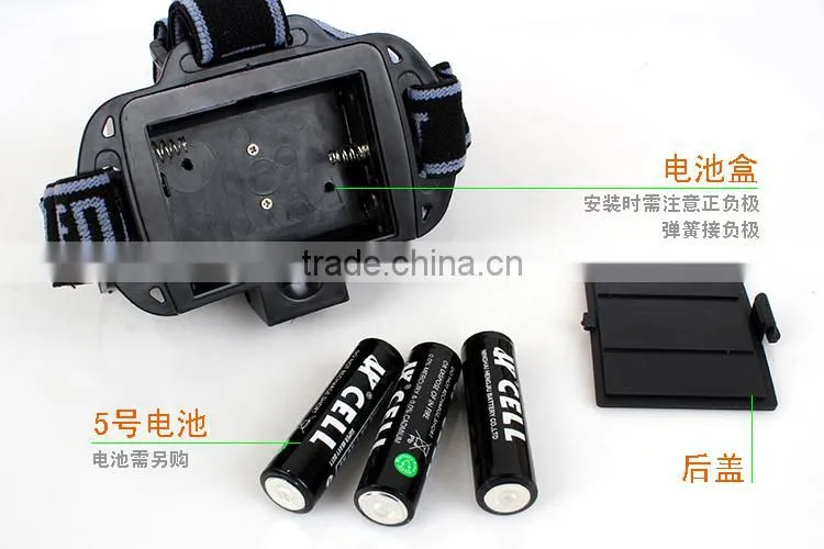 Cheap 3W Super Bright 2 Power White LED Headlight Headlamp 3 Modes 2LED Red Flashlight for Outdoor
