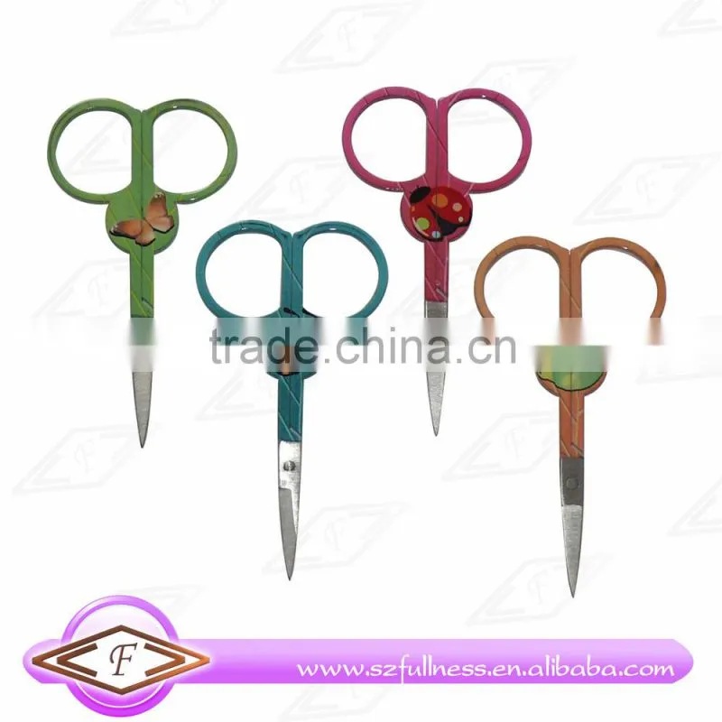 hot wholesale stainless steel beauty scissor cosmetic eyebrow scissors