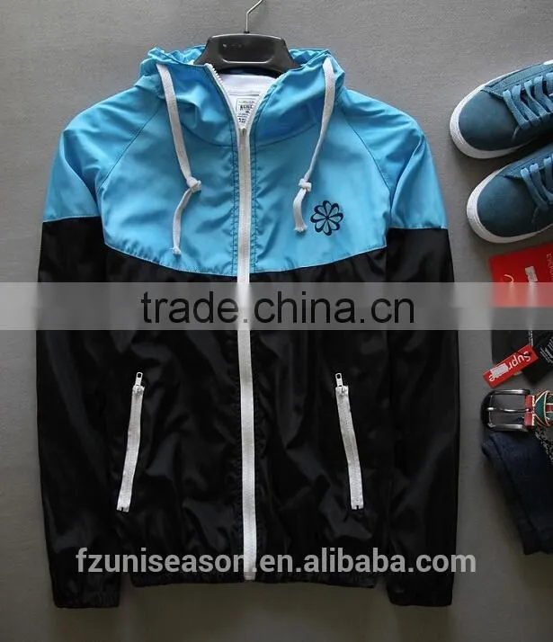 Waterproof windproof hoodie lightweight windbreaker jackets for men