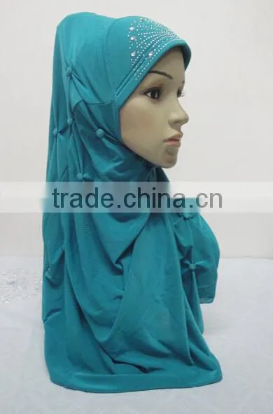 H293 latest muslim hijab with buttons,muslim scarf
