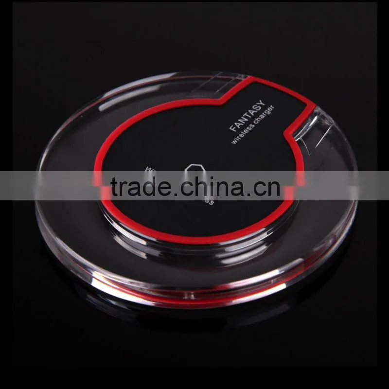 Wireless phone charger for iphone for samsung galaxy S6 Fantasy Crystal UFO Shape Charging pad with LED lighting
