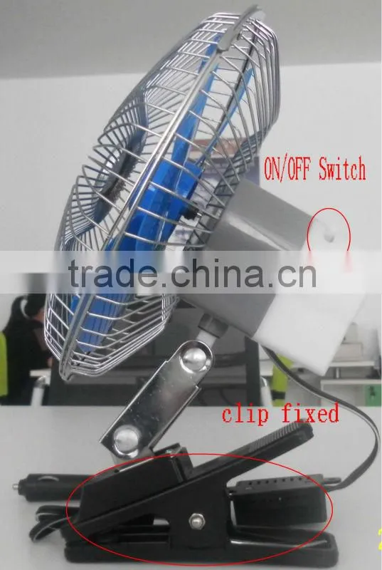 with clip fixed car fan