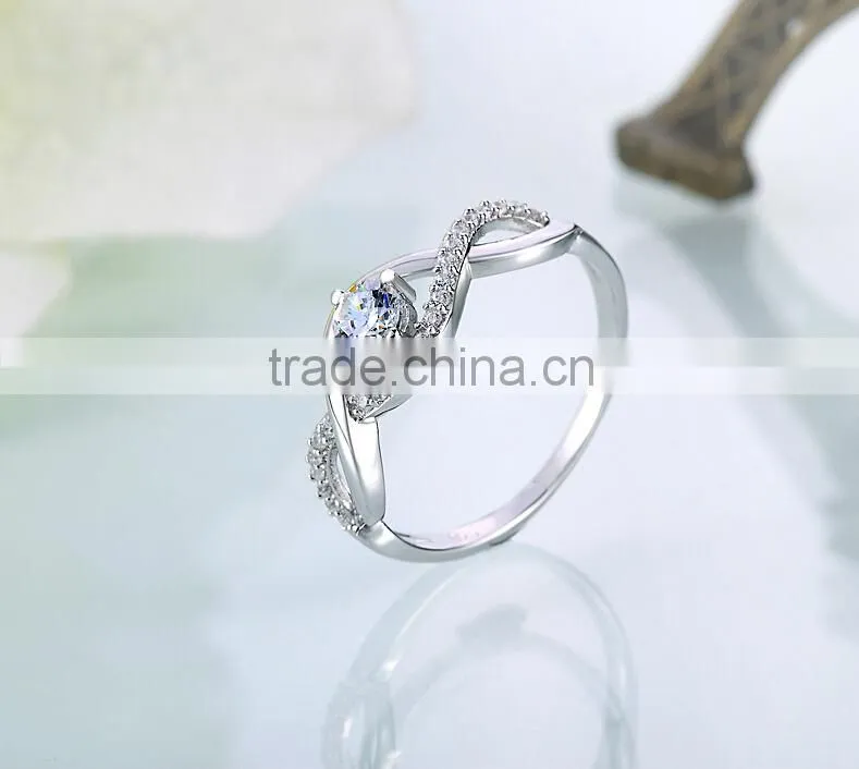 Fashion sterling silver cz jewelry rings for women