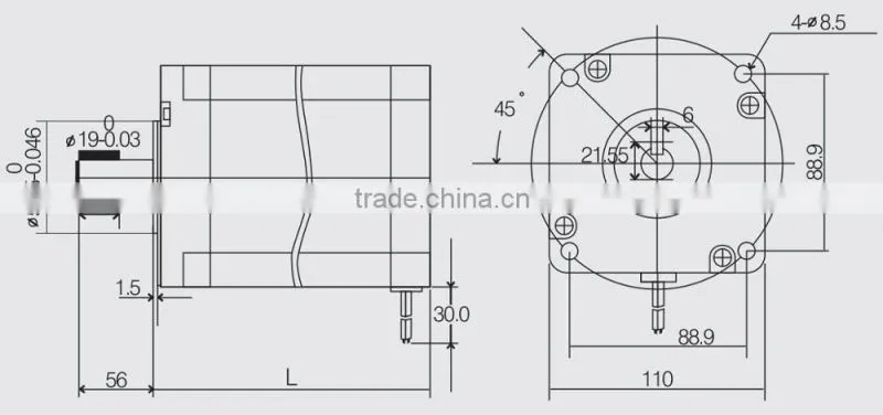 110HS12-Z china cheap leadshine 2nm stepper motor