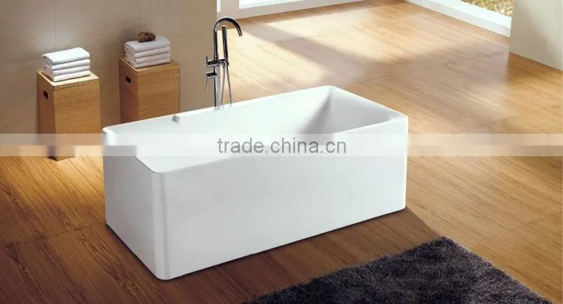 SUNZOOM upvc-white-hard-tub,mini whirlpool hot tub,1400 bath tub freestanding