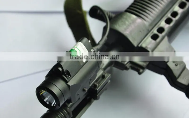 Tactical 300 Lumen LED Light plus green Laser Sight for gun