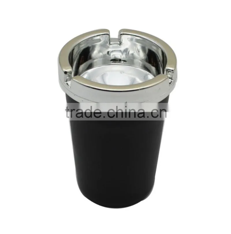 2016 New Design Black Plastic Cover Home Car Ashtray Trash Bin Can Garbage Container
