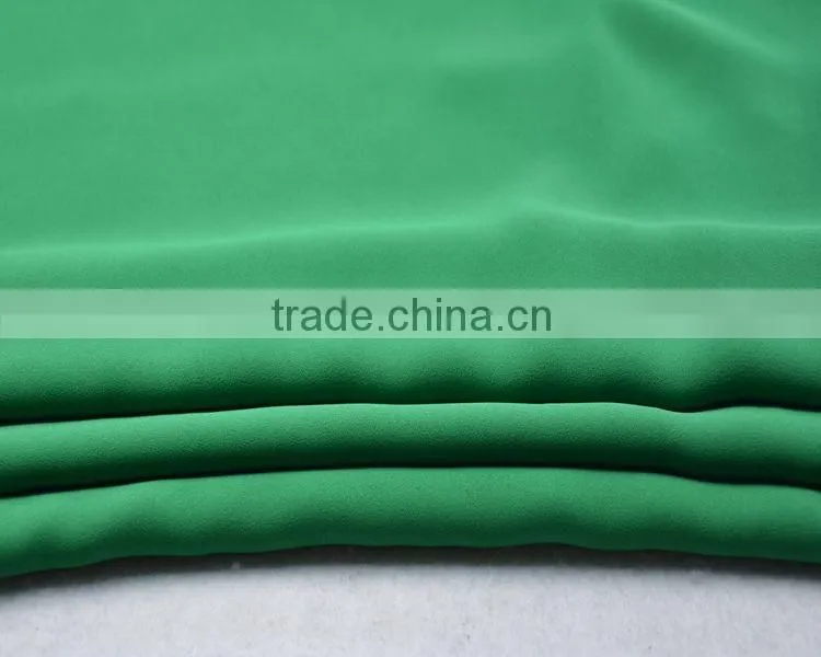 Jiufan Textile Pop Sold Plain Dyed Georgette 100% Spun Polyester Emerald Fabric
