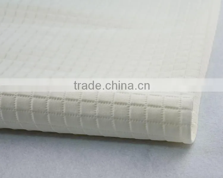Jiufan Textile Embossed Scuba 100% Polyester Fabric White Checks Jacquard Fabric