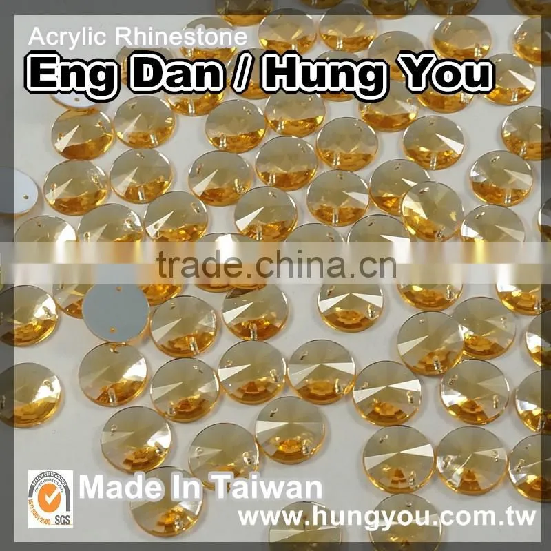 Bulk Wholesale 4 Holes Heart Shaped Sew On Acrylic Rhinestone With Silver Foil Back