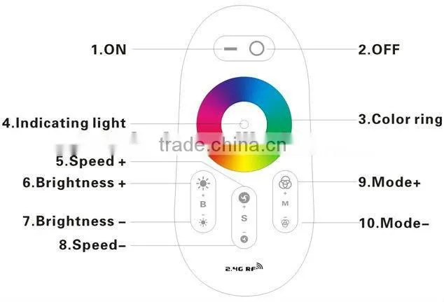 2.4G touch screen remote control wifi led rgb bulb
