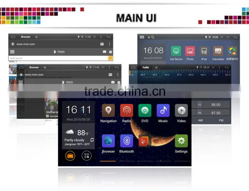 6.2'' touch screen 2din android universal with gps/bluetooth/wifi/3g