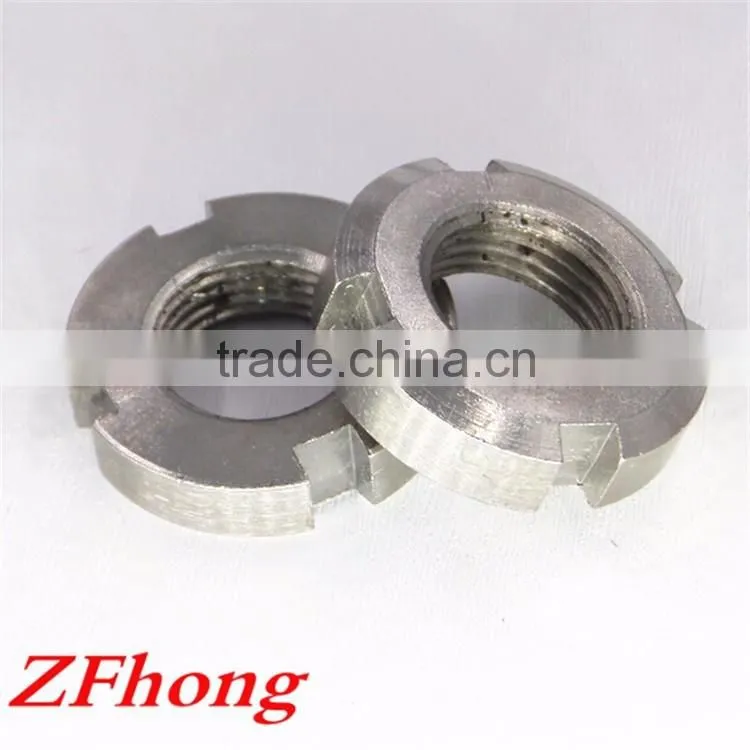 m10 304 stainless steel slot / slotted round nut